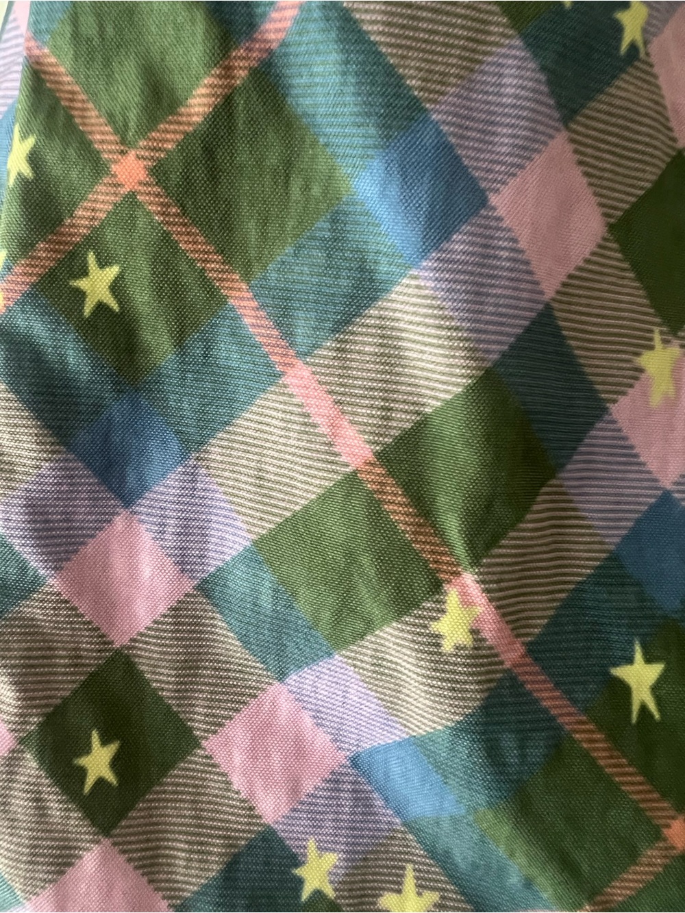 Baggu Shoulder Bag Green Star Plaid - Picture 7 of 10